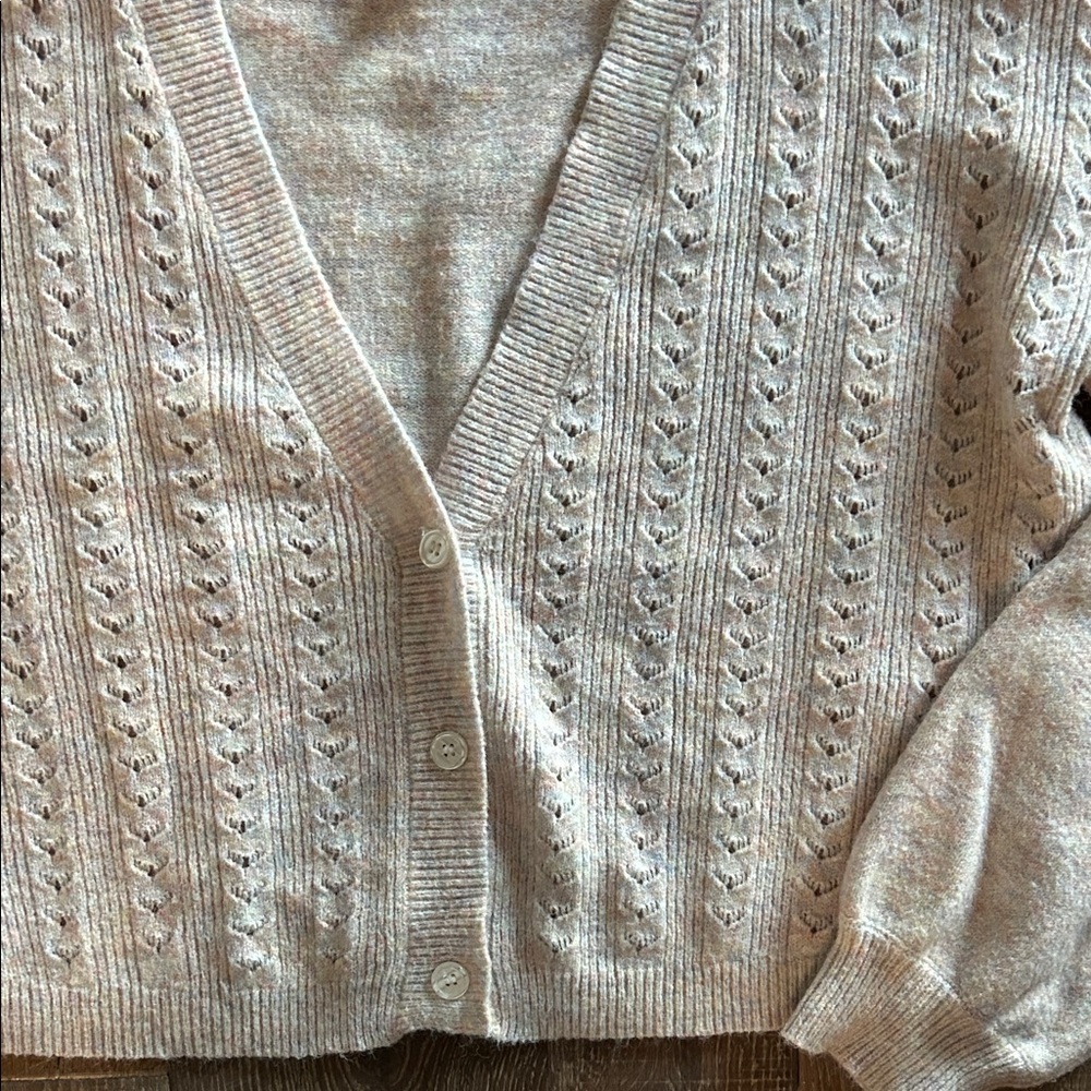 Jack by BB Dakota Cropped Cable Knit Cardigan - Picture 3 of 7